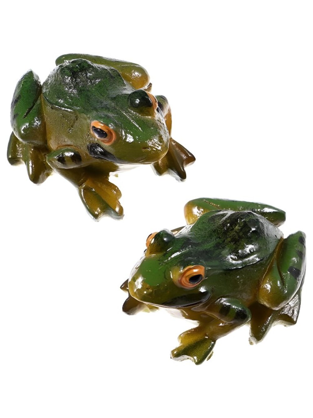 2pcs Frog Statue Mini Frog Resin Animal Sculpture Indoor Outdoor Decor